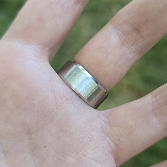 ⚒️ Stainless Steel Matte Wide Ring - Picture 3 of 6